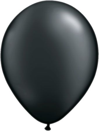 Qualatex Pearl Onyx Black 11 Inch Latex Balloons Bag of 100 [43770]