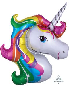 Rainbow Unicorn Shape 33 Inch Foil Mylar Balloon [31299]