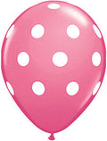 Qualatex Big Polka Dots 16 Inch Latex - Rose Bag of 25 [47899]