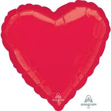 Red Heart Shape 28 Inch Foil Mylar Balloon [36137]