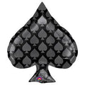 18x22 BLACK SPADE SHAPE BALLOON [15864]