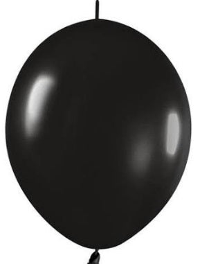 Link-O-Loon Black 11 Inch Latex Balloons 50 count [54014]