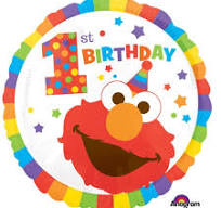 Elmo 1st Birthday 18 Inch Foil Mylar Balloon First Birthday [34386]