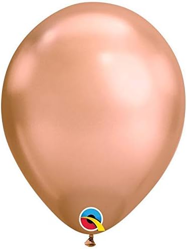 Chrome Rose Gold 11 Inch Latex Balloons 25 Count by Qualatex [12980]