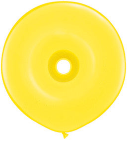 Qualatex Geo Donut Yellow 16 Inch Latex Balloons 25 Count [18623]