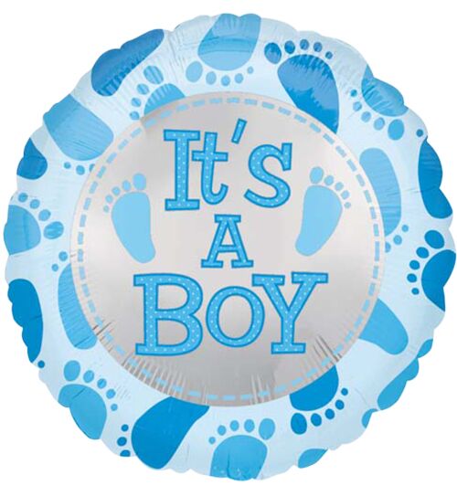 Cute Baby Boy Feet 18 Inch Foil Mylar Balloon [24097]