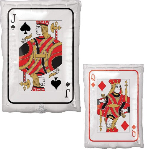Roll the Dice Jack Queen 18 Inch Jr Shape Foil Mylar Balloon [39704]
