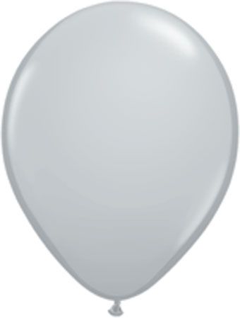 Qualatex Gray 11 Inch Latex Balloons Bag of 100 [13780]
