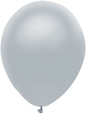 Latex Balloons 11 Inch 100 Count Shining Platinum Silver [71111]