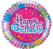 Qualatex Happy Birthday Sprinkles 18 Inch Mylar Foil Balloon [30675]