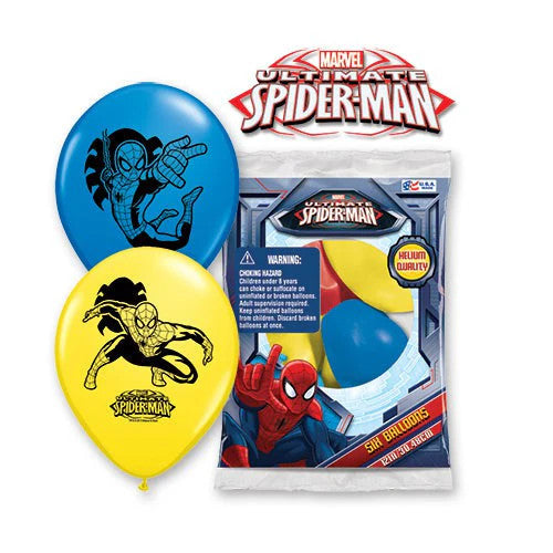 Spider-man 11 Inch Latex Balloons Pack of 6 [20466]
