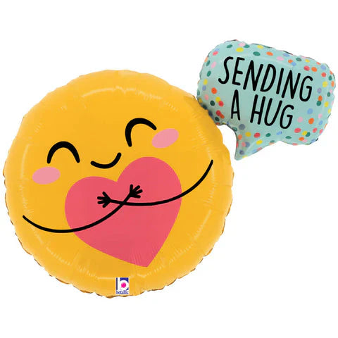 Smiley Hug 31 Inch Foil Mylar Balloon [25293]