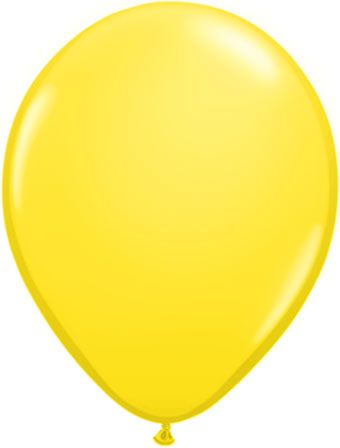 Qualatex Yellow 11 Inch Latex Balloons Bag of 100 [43804]