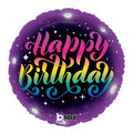 Neon Happy Birthday 18 Inch Foil Mylar Balloon [26368]