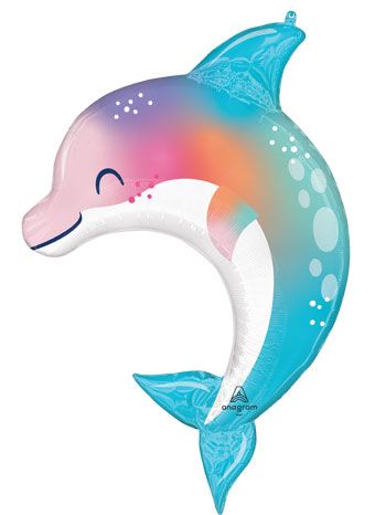Under the Sea Dolphin 33 Inch Foil Mylar Balloon [46977]