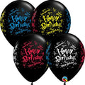 Qualatex Happy Birthday Blast 11 Inch Latex Balloons 50 Count [11557]