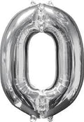 Number 0 Jumbo Balloon Silver 26 Inch Foil Mylar Balloon [31954]