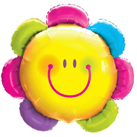 Funny Face Flower 32 Inch Foil Balloon Shape [15384]