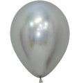 Sempertex 11 Inch Reflex Silver Latex Balloons Bag of 50 [53145]