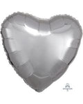 Silver 18 Inch Heart Shaped Foil Mylar Balloon [10576]