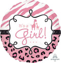 Safari Baby Girl Balloon 18 Inch Foil Mylar Balloon [24559]