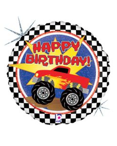Happy Birthday Monster Truck 18 Inch Foil Mylar Balloon [36141]