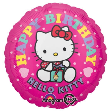 Hello Kitty Happy Birthday 18 Inch Foil Mylar Balloon [02510]