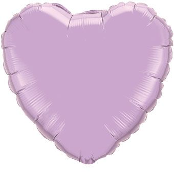 Qualatex Pearl Lavender 18 Inch Heart Shaped Foil Mylar Balloon [99348]