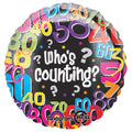 Who's Counting 18 inch Foil Balloon [12414]