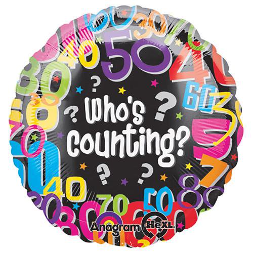 Who's Counting 18 inch Foil Balloon [12414]