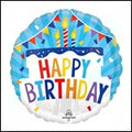 Happy Birthday Tiered Cake 18 Inch Foil Mylar Balloon [45947]