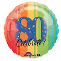 Celebrate 80 Colorful 18 Inch Foil Mylar Balloon [119538]