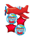 Vintage Airplane Birthday Balloon Bouquet [57808_SET_05] [57808_SET_05]