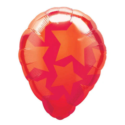 Red Stars Perfect Balloon 18 Inch Foil Mylar Balloon [07711]