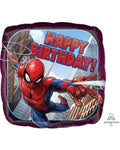 Happy Birthday Spiderman Ultimate Square 18 Inch Foil Mylar Balloon [34664]