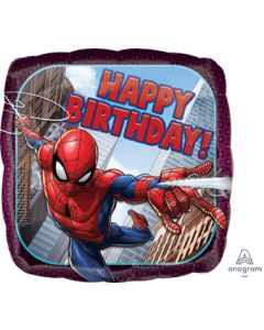 Happy Birthday Spiderman Ultimate Square 18 Inch Foil Mylar Balloon [34664]