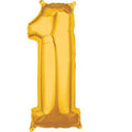 Number 1 Jumbo Balloon Gold 26 Inch Foil Mylar Balloon [36553]