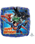 Happy Birthday Justice League Square 18 Inch Foil Mylar Balloon [32381]