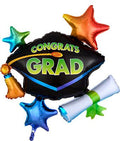 Anagram Congrats Grad Cap Cluster 31 Inch Foil Mylar Balloon [7656]