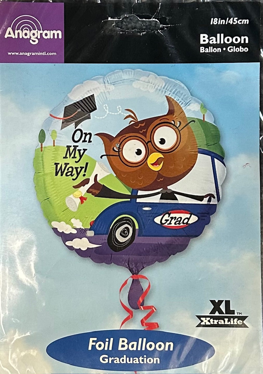 On My Way Grad 18 Inch Foil Mylar Balloon [15352]