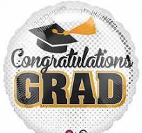 Congratulations Grad White 18 Inch Foil Mylar Balloon [34958]