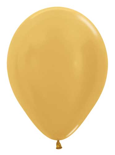 Sempertex 11 Inch Metallic Gold Latex Balloons Bag of 100 [53082]