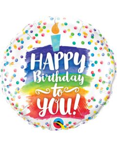 Happy Birthday to You Rainbow Cake 18 Inch Foil Mylar Balloon [57296]