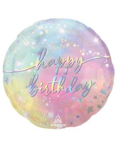 Happy Birthday Luminous 18 Inch Foil Mylar Balloon [42996]
