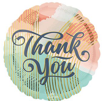 Thank You Pastel Clouds 18 Inch Foil Mylar Balloon [45865]