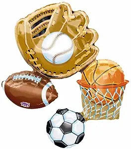 Sports Large Mylar Balloon Basketball Baseball Soccer Football 32 Inches [117330]