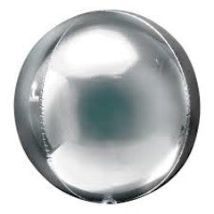 ORBZ Solid Silver 16 Inch Foil  Mylar Balloon [28201]